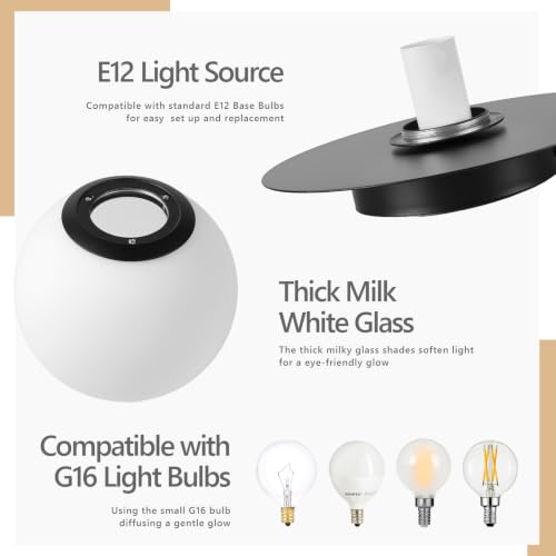 Image of Mid-Century Wall Sconces Ceiling Light Fixture,Black 2 Pack | Modern Globe Sconces Indoor Hardwired Wall Lights for Hallway Office Porch Bedroom Living Room Stairway