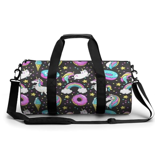 Sac de gym donuts licornes de 45cm ultra résistant pour voyage et randonnée