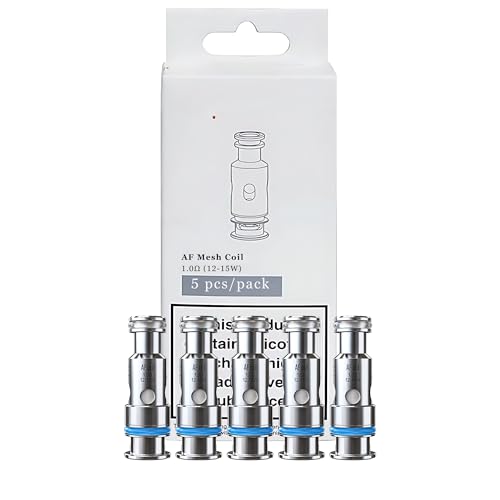 Flexus AF Q Coils for Aspire 12-15W Compatible With High PG E-Liquid No Nicotine (AF Flexus 1.0ohm Coils)