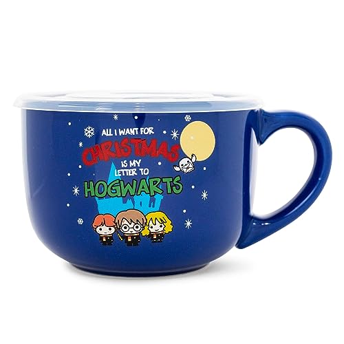 Harry Potter Mug de Cerámica Azul 24 oz con Tapa Vented miniatura 1