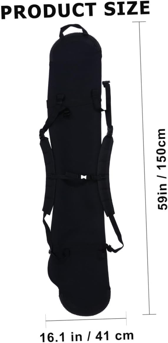 Beavorty Snowboard Cover and Bag with Shoulder Strap Black Snowboard Protection Sleeve for Convenient Storage and Travel Sturdy Snowboarding Gear Bag for Single