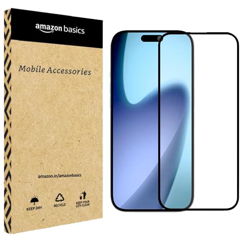 Image of amazon basics Tempered Glass Screen Protector Compatible with iPhone 17 Air Transparent Protective Film [Clear HD]