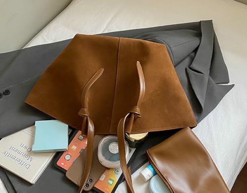 Image of Slouchy Suede Tote Bag Women Crossbody Hobo Shoulder Purses Travel Handbags