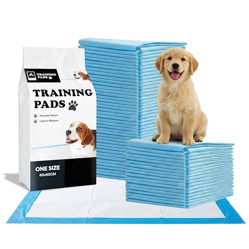 Aspect 100 x Puppy Pads Leakproof 6-Layer Design with Quick-Dry Surface Disposable Puppy Training Pads (Blue 56 x 56cm)