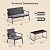 Ahomly 4-Piece Outdoor Wicker Patio Furniture Set with Deep Seating Cushions and Table for Balcony, Backyard, and Porch (Gray)