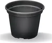 Conjunto 24 Vasos Flores Mod 15 Plástico Reciclado Preto