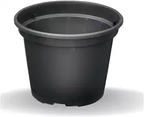 Conjunto 24 Vasos Flores Mod 15 Plástico Reciclado Preto