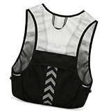 TENYELE Reflective Running Vest Water Bladder Pack With Phone Holder Adjustable Light Weight Running Backpacks For Men Women