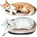 3PSC Cat Scratcher Cardboard, Oval Cat Scratch Pad Bowl Nest for Indoor Cats, Round Cat Scratching Board Corrugated Lounge Cat Bed, Furniture Protector for Couch