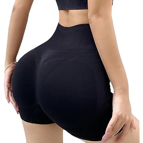 EFORPAD Women's High Waist Biker Shorts Yoga Tummy Control Running Volleyball Workout Gym for Summer(Black,Large,65-90kg) Cover