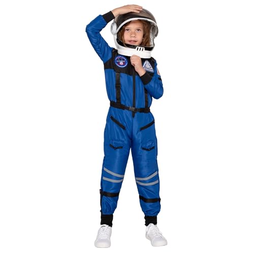 image for Spooktacular Creations Blue Astronaut Costume with Helmet, Space Suit 