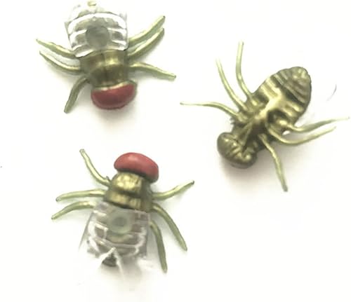 Cooplay 30 piezas falsas moscas verdes insectos, insectos, insectos, reptiles, bromas, bromas, trucos de miedo, cerebros difíciles para fiesta de