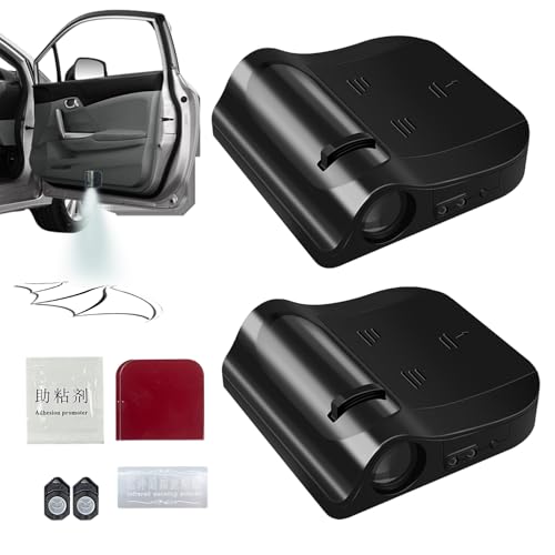 Générique Lumières de Bienvenue pour Voitures - Projecteur Lumières Ailes De Bienvenue 2 Pièces - Accessoires d'Éclairage au Sol Lampes Ambiance Automatiques pour Adultes Couples et Amis