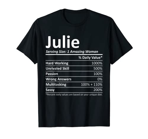 JULIE Nutrition Personalized Name Funny Christmas Gift Idea T-Shirt