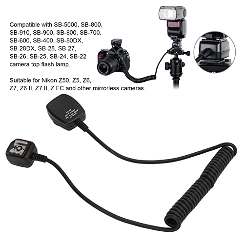 Cable Flash TTL con bloqueo anticaída compatible con SB-5000 para evitar desconexiones 6