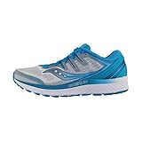 Damen Saucony Leitfaden ISO 2 Laufschuhe in blue.- atmungsaktives Mesh upper.- Lace up Befestigung. - ISOFIT Design schafft ein dynamisches Fit-System durch die Anpassung an die Form und die Bewegung des foot.- Padded Kragen Läufer und tongue.- Reflective details.- Komfortables Textil lining.- Removable FormFit Leistung konturiert footbed.- EVERUN Technologie liefert flexible, langlebige Polsterung mit jedem Schritt