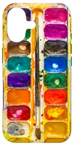 Watercolor Paints Palette and Paintbrush Painter Artists Case for iPhone