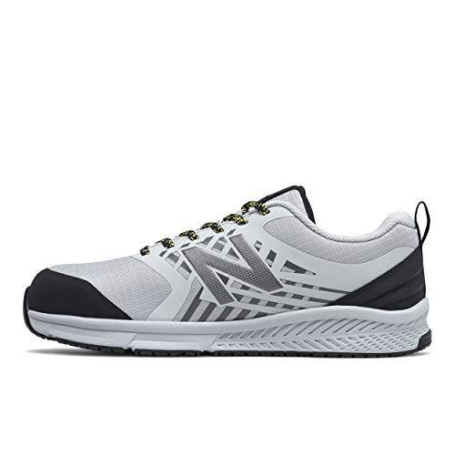 New Balance mens Slip-resistant 412 1 Industrial Shoe, Summer Fog/Black/Citra Yellow, 10 US