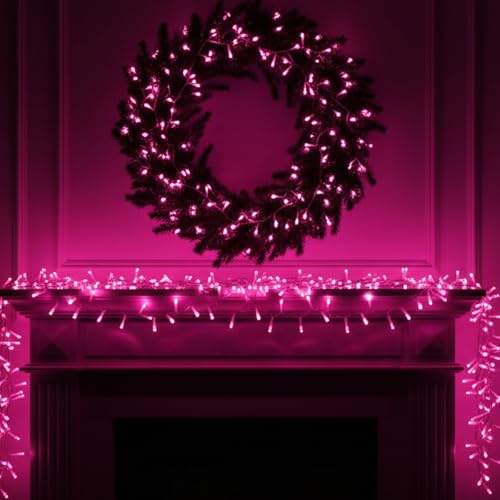 Image of 40 Meter 140 LED String Lights for Home Decoration| Waterproof Decorative Fairy Lights for Indoor Outdoor Use|Pixel Light for Balcony, Garden, Diwali, Wedding & Festival Lighting (Pink)
