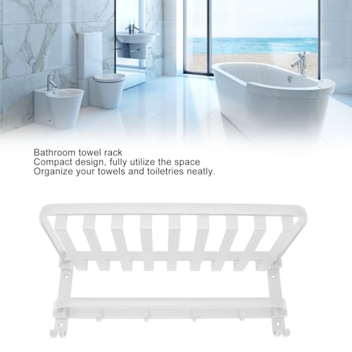 Étagère de serviette pliable blanche pour optimiser les petits espaces LWX - 6