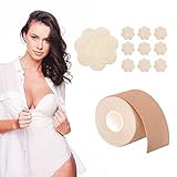 Medimama Invisible Breast Lift Tape for Women,Adhesive Push Up Bra Tape Nipple Cover, Chest Tape Athletic Tap,Body Tape Boobytape Nude
