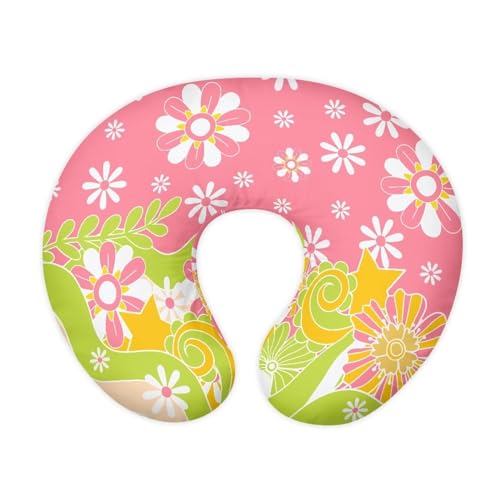 Suhoaziia Hippie Flowers Durable Nursing Covers for Bottle & Breastfeeding Pillows Ultra Soft Comfortable Pillow Covers with Hidden Zipper for Home Car Sofa Decorations