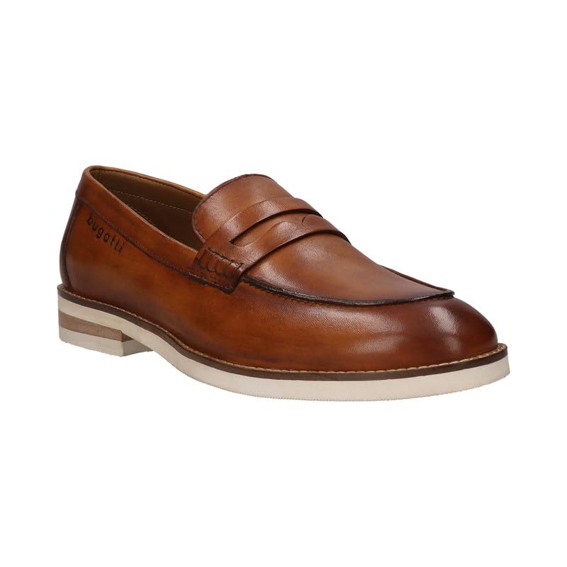 Bugatti Kadmos Cognac Leather Mens Penny Loafers - UK 9 (B0CPF5QL7V) Amazon Price History, Amazon Price Tracker