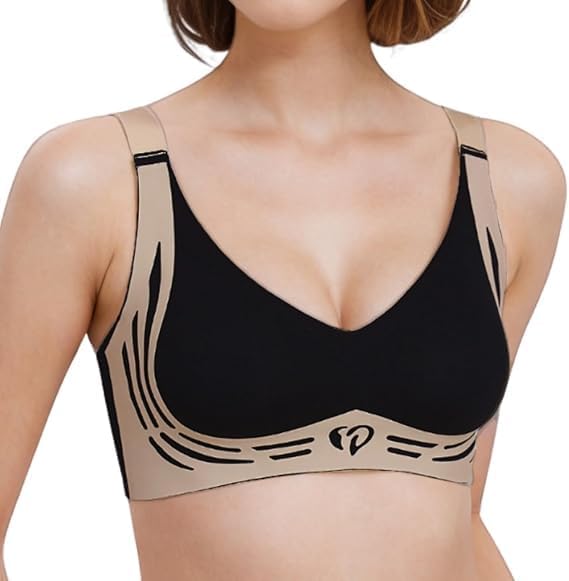 Image of Brachy Women Plus Size Padded Light Support Wireless Bra, Seamless Soft Bralette, for Sleep, Yoga and Everyday Sports Bra M-3XL
