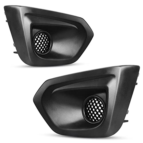 YITAMOTOR Fog Lights Compatible with 12-14 2012 2013 2014 Subaru Impreza Fog Lamps Replacement, Pair Matte Black Foglight Covers W/Insert Grille Replacement, Right & Left Fog Lamp Bezel