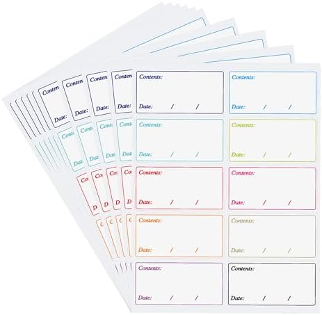 240 Stück Gefrieretiketten - Ablösbare Klebeetiketten Für Gefrierdosen & Gläser | 60x30mm 6 Farben