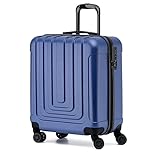 Flight Knight Premium Hard Shell Lightweight Cabin Suitcase - 8 Spinner Wheels - Built-in TSA Lock & USB Port - Luggage Approved for Airlines Including easyJet Large Cabin - 56x45x25cm