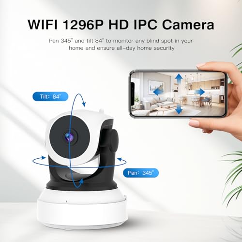 Image of VSTARCAM Indoor Security Camera, 2K with 360 Rotation, Human /Motion Detection with Auto Tracking, 2-Way Audio & DIY Voice, 2.4GHz WiFi Wireless, Cloud & SD Card Storage(up to 256GB)