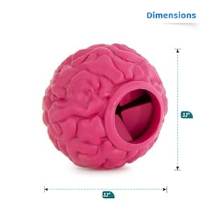 BULLOCK Dog Chew Toy Ball – Bite-Resistant Dog Treat Ball Dispenser Feeder – Ideal as Dog Puzzle Toys for Dog Boredom, Puppy Teething & Mind Stimulating Training Exercise (Purple)