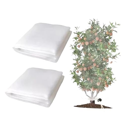 Red para jardín, 2 piezas malla protectora para plantas con cordón y cremallera – Red para cubrir plantas de exterior, para porche, patio, invernadero, jardín, valla patio exterior