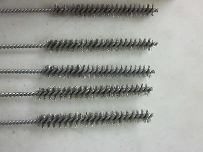 ~ 24~16" L STEEL WIRE ROUND TUBE CLEANING BRUSHES 1/2" BRUSH 4 BOTTLE GUN PIPE