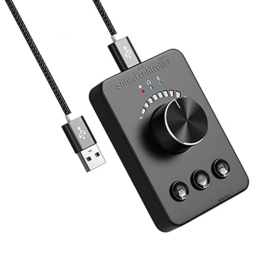 HDYS Controlador de Volumen USB, Tarjeta de Sonido USB Externa, Transmisor Bluetooth 5.1, Sin Controlador (para Windows XP y Superior) Cover