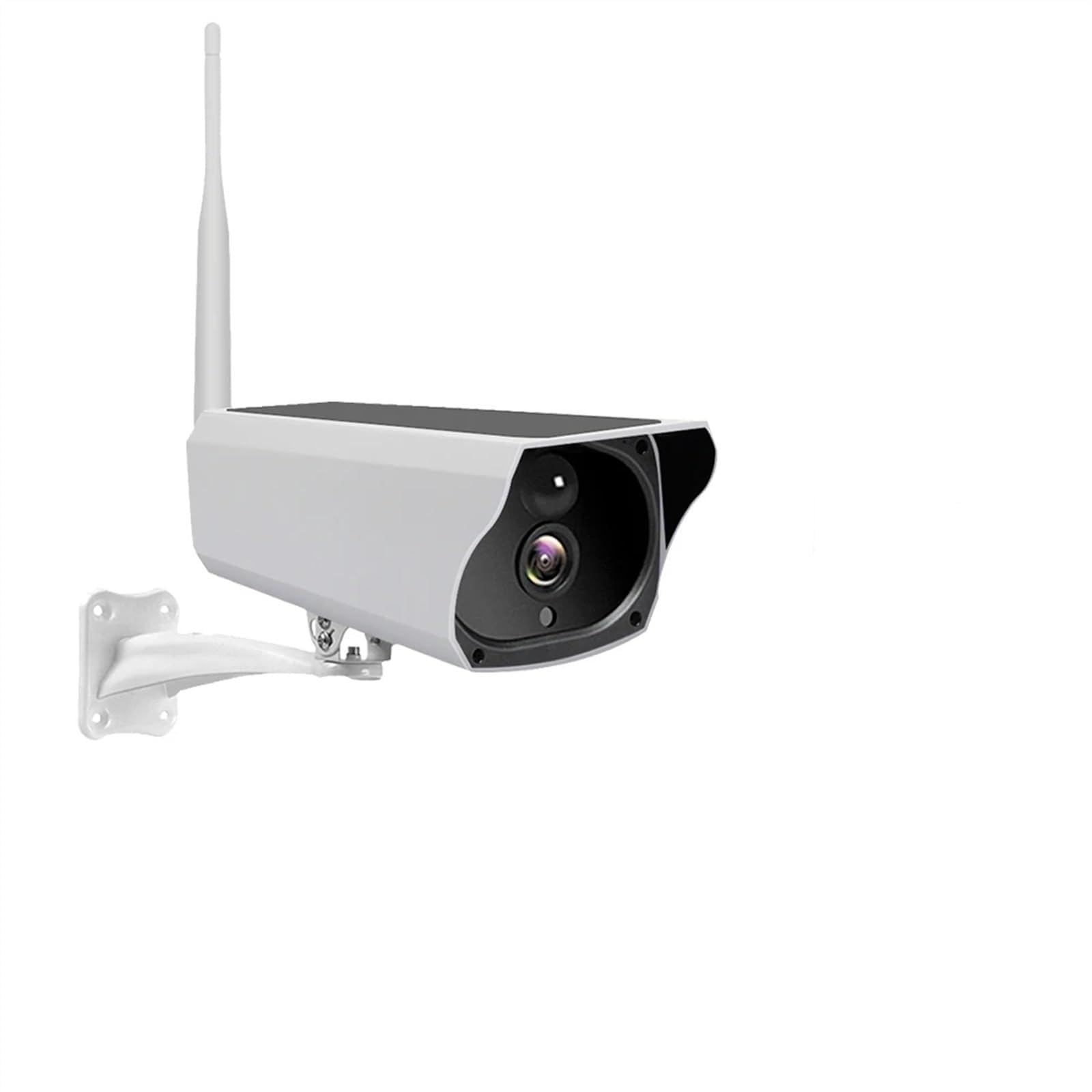 Caméra de sécurité, Caméra Solaire extérieure étanche PIR Alarme de Mouvement Moniteur Vision Nocturne Batterie Faible Puissance sans Fil CCTV Protection sécurité(4MP Cam 128GB Card)
