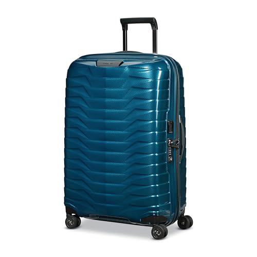 Image of Samsonite Proxis Medium Hardside Luggage with Dual Spinner Wheels - Innovative Roxkin Lightweight Shell With Ultimate Durability- Includes TSA Lock, Ergonomic Telescoping Handle - Petrol Blue