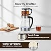 2,5L + 1L Elektrischer Glas-Wasserkocher, 1800W Thermo-Teekanne Kettle Trockenlaufschutz mit Kalkfilter, Teemaschine Schnelles Aufheizen für Tee, Kaffee, Milchpulver #4