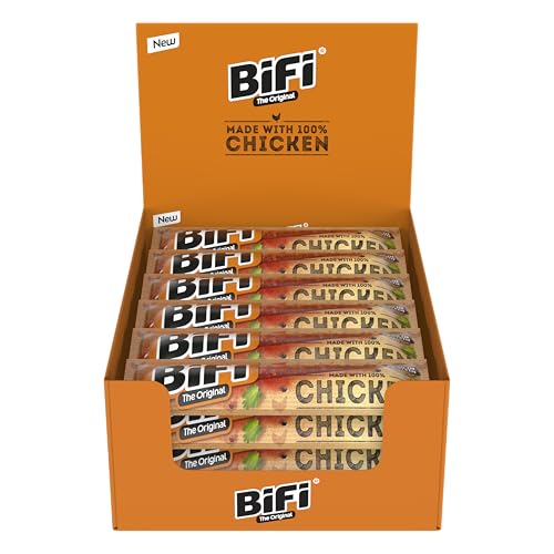BiFi Chicken High Protein - 24er Pack (24 x 20g) - proteinreicher Hähnchen-Snack ohne Schwein - ideal für Sport und bewusste Ernährung - 100% Hähnchenfleisch - High Protein