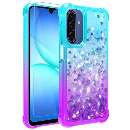 Coque Galaxy A27 5G antichoc violet sarcelle avec verre trempé