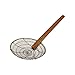 Thunder Group Galvanized Bamboo Handled Skimmer, 8-Inch, Fine Mesh