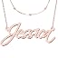 3|Layered Name Necklace Rose Gold