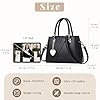 FOLOVEYA Elegant Women Handbags Lady Top Handle Bags Stylish Heart Pendant Crossbody Bag Shoulder Bags Tote Bag Satchel Messenger Bag PU Leather for Shopping Travel Work Dating Black #5