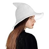 Gupcaqosjw Sombrero de Bruja Halloween, Gorro de Disfraz de Bruja Puntiagudo para Mujer, Accesorios de Cosplay para Fiesta Sombrero Unisex Adultos Festival Fotografía Escenario