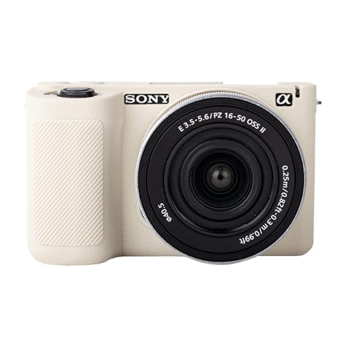 Funda de silicona suave para cámara Sony ZV-E10 II color blanco miniatura 1