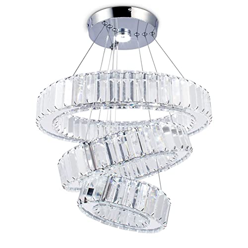 Chandeliers Ceiling Light LED Modern Crystal Chandelier for Living Room Dining Room(234,Cool White)