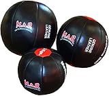 Aus echtem Leder M.A.R International Ltd. Medizinbälle, Sport, Med Ball, Workout, Fitness, Training, 5 kg, Schwarz