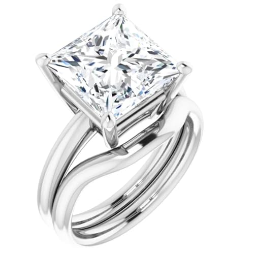 Princess Cut Lab Diamond Engagement Ring 3 Carats2