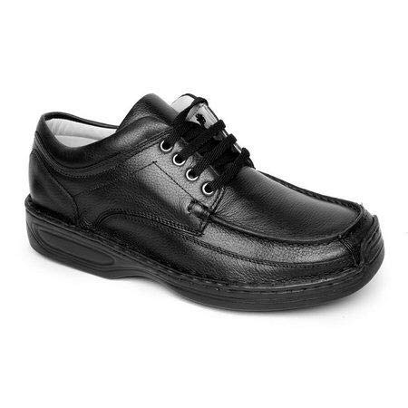 SAPATO MASCULINO EM COURO LEGÍTIMO CONFORTO EXTREMO FRANCA BRASIL 16000 (42, Preto)